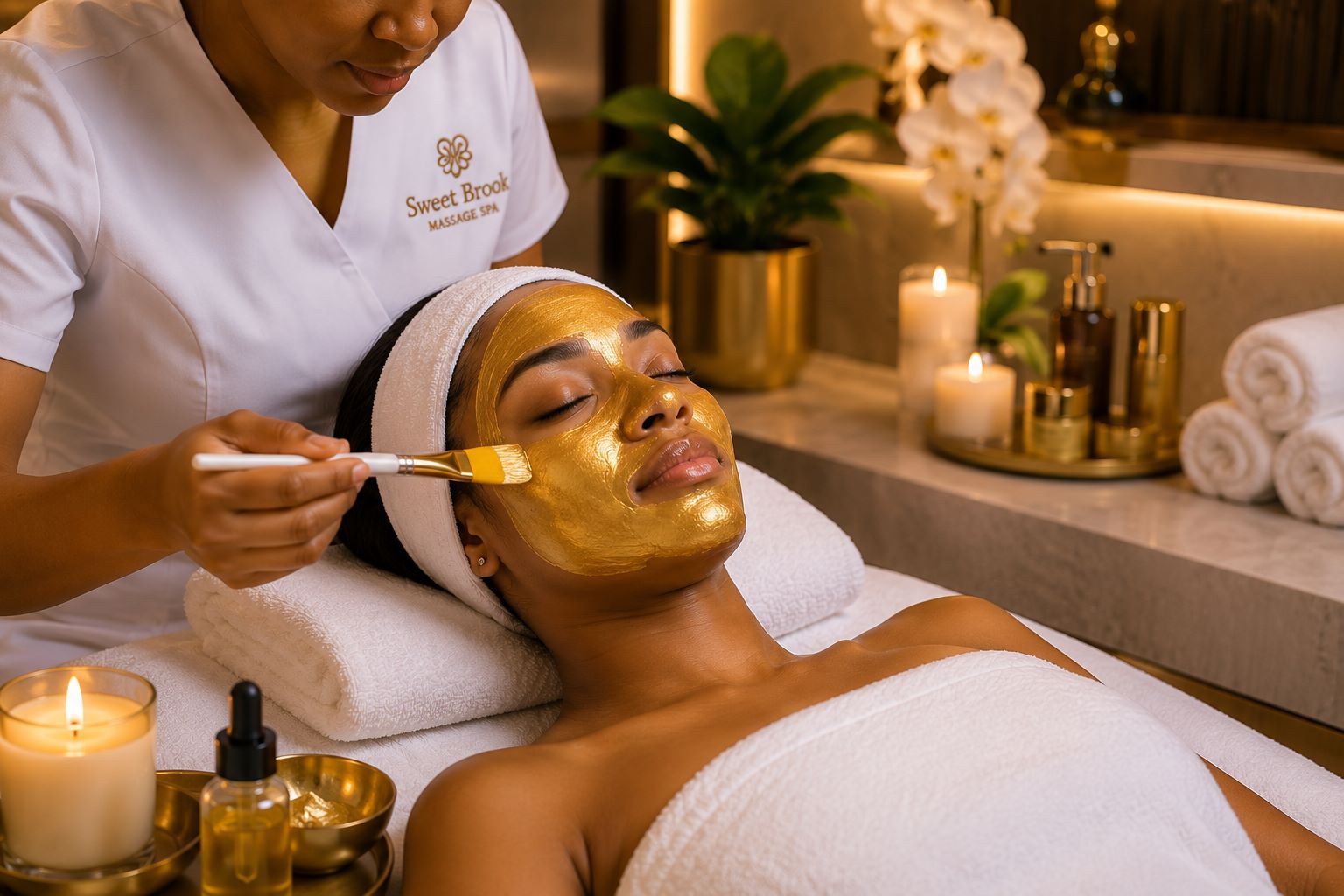 Professional gold facial treatment in Ikeja Lagos