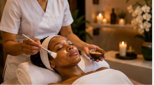 Professional dermaplaning facial treatment in Ikeja Lagos