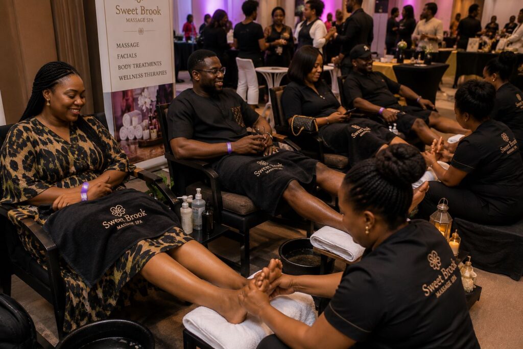 Women receiving a spa experience as a thoughtful gift in Lagos
